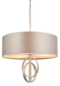 Endon 95216 - Lampadario a catena 3xE27/10W/230V diam. 60 cm grigio