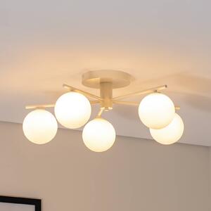 Plafoniera soffitto Prato Jupiter, dimmerabile, Crema / Ambra, Soggiorno / Sala da pranzo, Metallo, Moderno, Plafoniera