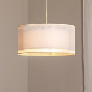 Lampada a sospensione Duo Den Light Maco Design, dimmerabile, Crema / Ambra, Soggiorno / Sala da pranzo, Tessuto / Stoffa / Seta, Lampada a sospensione