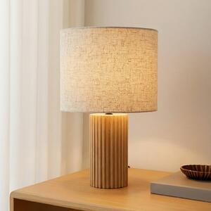 Lampada da tavolo Kimiko Lindby, Legno chiaro, Soggiorno / Sala da pranzo, Legno, Scandinavo, Lampada da tavolo