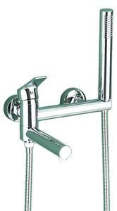 Rubinetteria per vasca da bagno, montaggio a parete, design contemporaneo, cromato B