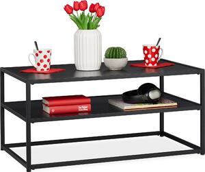 Relaxdays 10026788_0 relaxdays Couchtisch Holz schwarz 90,0cm x 50,0cm x 42,0 cm
