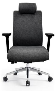 JAN NOWAK Sedia da ufficio ergonomica, grigio scuro, VECTOR – ergonomica e confortevole per l'ufficio e il lavoro da casa