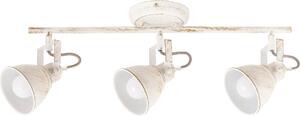 Rabalux 5968 Faretto da soffitto a 3 punti luce Vivienne, E14, bianco, stile vintage/romantico