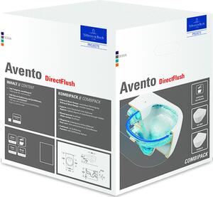 V+B Combi-Pack Wand-Tiefspül-WC Avento WC DirectFl 5656R0XX WCSitz 9M77C1 weiss