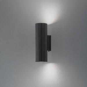 Applique da parete Karbon SOLLUX LIGHTING, dimmerabile, Nero, Soggiorno / Sala da pranzo, Alluminio, Moderno, Applique