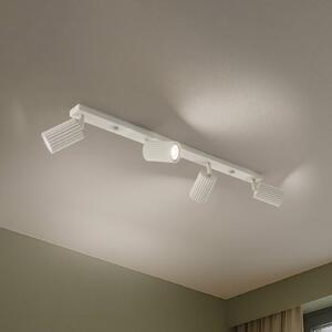 Faretto da soffitto in carbonio, beige, lunghezza 81 cm, alluminio, a 4 luci. Karbon SOLLUX LIGHTING, dimmerabile, Crema / Ambra, Soggiorno / Sala da pranzo, Alluminio, Moderno, Faretto alogeno