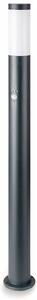 Lampada da terra, acciaio inox, nero, sensore di movimento, H 110 cm