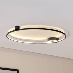 Plafoniera a LED Saturno Milagro Lighting, Nero, Soggiorno / Sala da pranzo, Alluminio, Moderno, Plafoniera LED