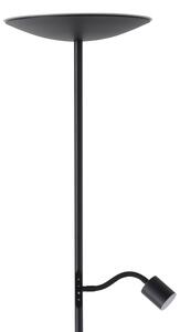 Eglo 901977 - Lampada da terra dimmerabile CONIVARINO LED/26,5W/230V +LED/4W nera