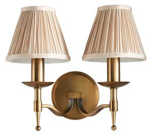 Endon 63654 - Lampada da parete STANFORD 2xE14/40W/230V ottone/beige
