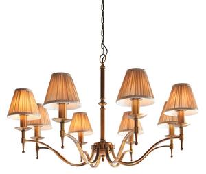Endon 63629 - Lampadario a sospensione con catena STANFORD 8xE14/40W/230V ottone/beige