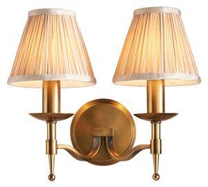 Endon 63654 - Lampada da parete STANFORD 2xE14/40W/230V ottone/beige