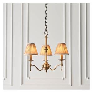 Endon 63628 - Lampadario a catena STANFORD 3xE14/40W/230V ottone/beige