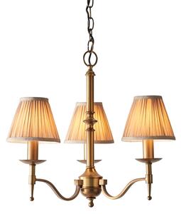 Endon 63628 - Lampadario a catena STANFORD 3xE14/40W/230V ottone/beige
