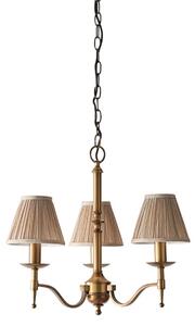 Endon 63628 - Lampadario a catena STANFORD 3xE14/40W/230V ottone/beige