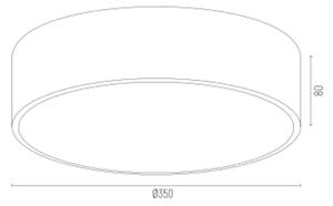 Argon Plafoniera Amore, strisce dorate, nero, Ø 35 cm