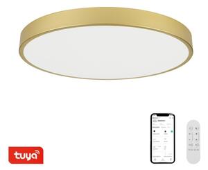 Immax NEO 07311L-LED Plafoniera dimmerabile SEMPLICI 96W/230V diam. 80 cm Wi-Fi Tuya dorata + telecomando