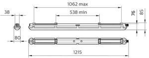 Philips - Apparecchio tecnico lineare a LED CORELINE, 25 W, 230 V, 120 cm, IP66