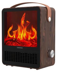 Stufa da tavolo in Vetroceramica, 1500 W, effetto fiamma, termostato, 2 modalità, colore nero
