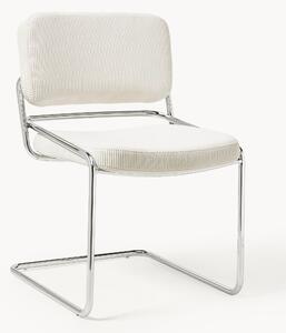 Sedia cantilever in velluto a coste Don