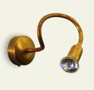 Applique classico lampadari bartalini fox a1 gu10 led spot ottone flessibile orientabile - Lampadari Bartalini