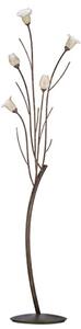Piantana classica luce piu biancospino bs433 bs435 g9 led lampada terra metallo vetro - Luce Più