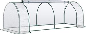 Serra Fortuna Lai Serra con porta, semenzaio, coltivazione di piante, acciaio PVC, 250x100x80 cm