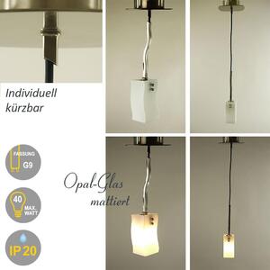 Lampada a sospensione Lampada da soffitto Madrid a 1 luce Lampada alogena con vetro opalino Lampada a sospensione
