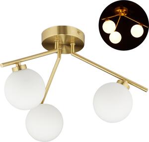 Relaxdays GLOBI plafoniera oro, bianco