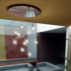 Outlet plafoniera moderna top light willow 1098 s12 tr g9 led metallo vetro sospensione - Lampadari Bartalini Outlet