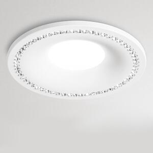 Faretto incasso alluminio gea led coralie 1 gfa190 led spot strass bianco opaco tondo interno gu10 ip20 - Gea Led
