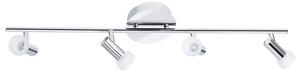 EGLO GLOSSY 1, lampada a sospensione, 4 luci, LED, 18,4 W, 3000 K, cromo, bianco