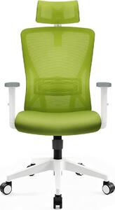 Sedia da ufficio ergonomica Hoolamiye, con capacità di carico di 150 kg, dotata di poggiatesta e supporto lombare, realizzata in mesh, con funzione di inclinazione a 90° e 130°, colore verde