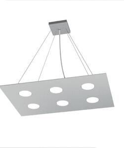 Lampadario moderno top light area 1127 s6 r+2 gx53 led biemissione metallo sospensione - Top Light