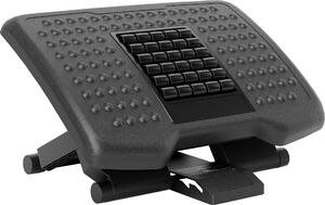 Fortuna Lai Poggiapiedi da scrivania regolabile in altezza, poggiapiedi ergonomico, antiscivolo, per ufficio domestico, ufficio, nero