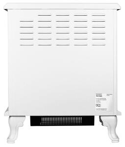 Camino elettrico 2000W, calore regolabile, 60x28x50cm, bianco