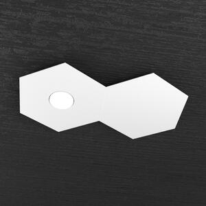 Plafoniera moderna top light hexagon 1142 1l1d gx53 led metallo lampada parete soffitto - Top Light