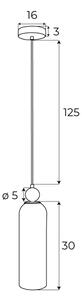 MAXLIGHT P0510 - Lampadario a sospensione con filo CAMPANILA 1xE27/40W/230V diametro 10 cm ottone/beige