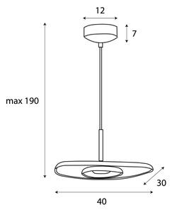 MAXLIGHT P0560 - Lampadario LED a sospensione con filo DEUX LED/5W/230V nero