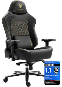 Sedia da gaming con braccioli regolabili in 4 direzioni, capacità di carico fino a 200 kg, colore nero
