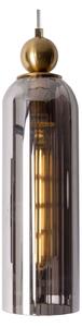 MAXLIGHT P0511 - Lampadario a sospensione con filo CAMPANILA 1xE27/40W/230V diametro 10 cm ottone/grigio