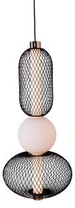 MAXLIGHT P0591 - Lampadario LED a sospensione con filo BORA LED/10W/230V diametro 22 cm bianco/nero