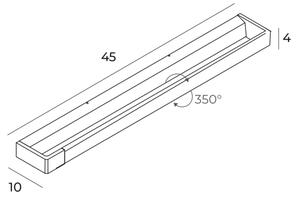 MAXLIGHT W0318 - Applique a LED da bagno FLINK LED/12W/230V IP44 oro