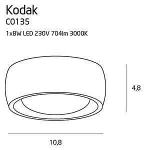 MAXLIGHT C0135 - Plafoniera LED da bagno KODAK LED/8W/230V IP44 bianco
