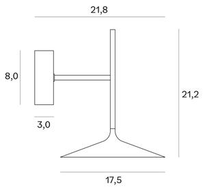 MAXLIGHT W0303 - Applique a LED HANA LED/6W/230V nero