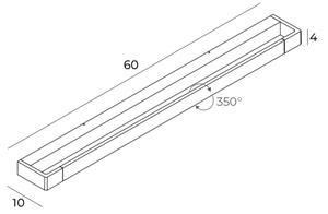 MAXLIGHT W0319 - Applique a LED da bagno FLINK LED/18W/230V IP44 oro