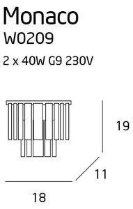 MAXLIGHT W0209 - Applique MONACO 2xG9/40W/230V cromo