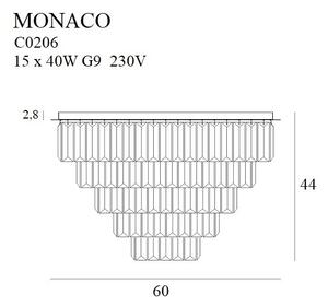 MAXLIGHT C0206 - Plafoniera MONACO 15xG9/40W/230V diametro 60 cm oro