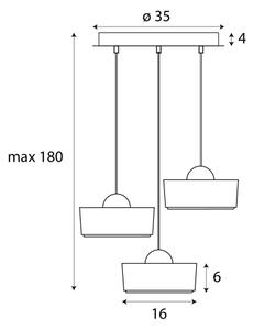 MAXLIGHT P0543 - Lampadario LED a sospensione con filo LIPARI LED/22W/230V diametro 35 cm limpido
